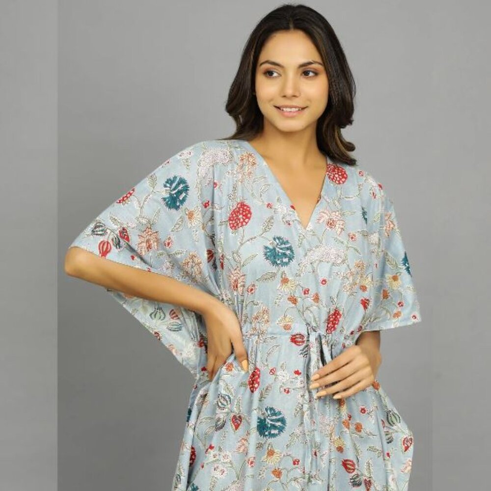 BRAND NEW Tie Dye Kaftan Dress, Women Caftan Dress Plus Size Clothing Caftan - Picture 5 of 5